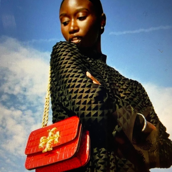 TORY BURCH SMALL ELEANOR EMBOSSED HANDBAG - Picture 6 of 9